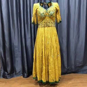 Shisha Mirror, Bell and Cowrie Shell- Embellished Skirt Set